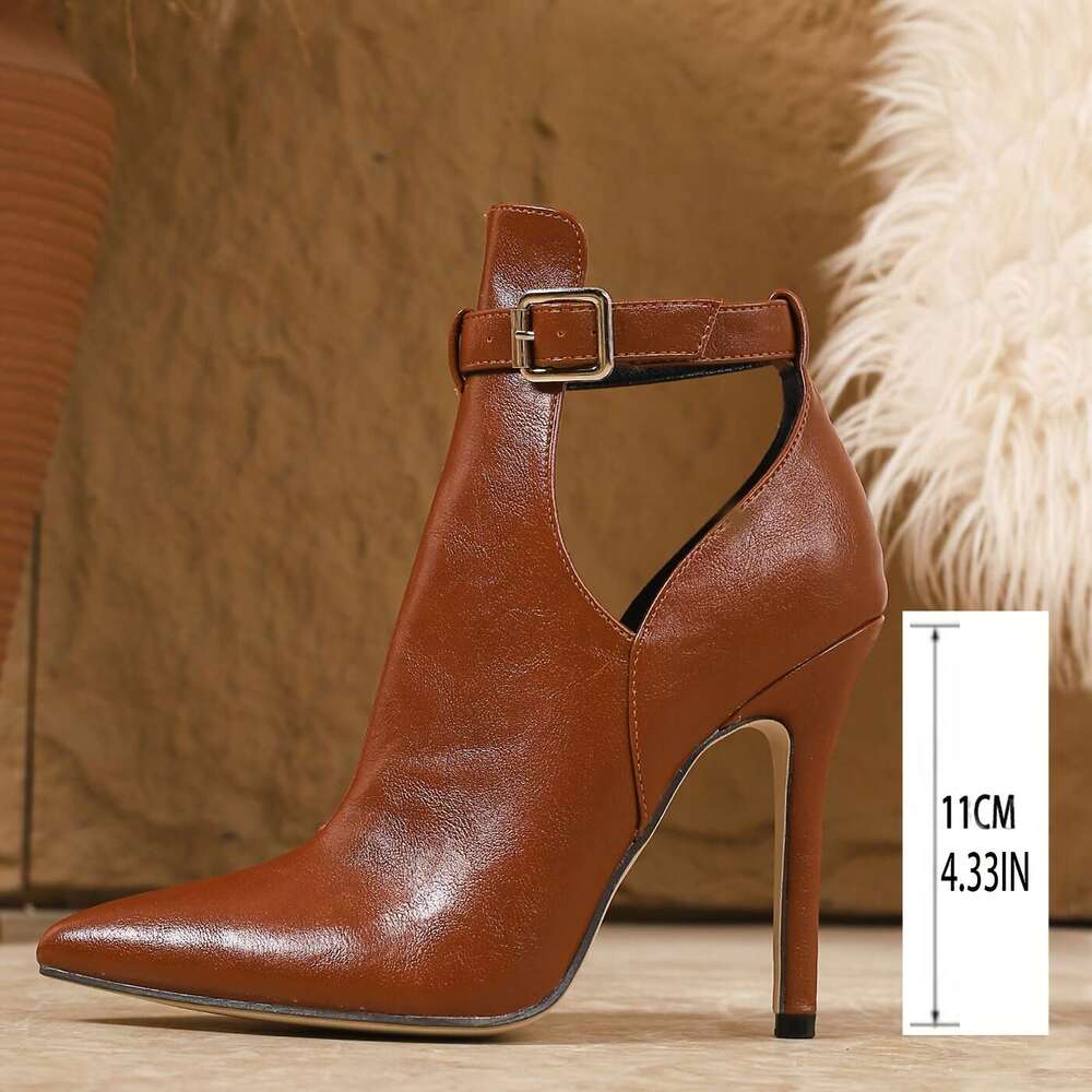 Women S Pointed Toe Stiletto Ultra High Heel Ankle Boots Women Shoes MOJIDASHU