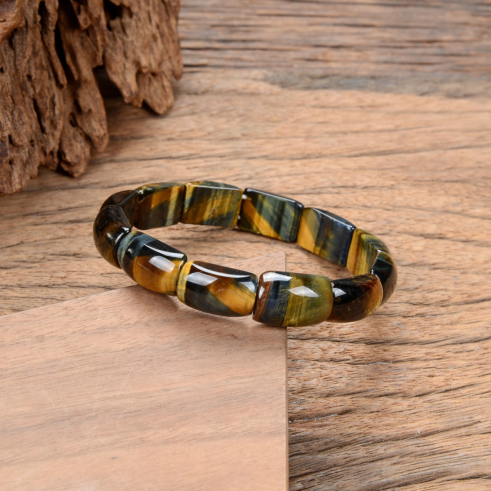 Natural Tiger Eye Beads Bracelets Yoga Bracelet for Men Women Elastic Rope Jewelry Magnetic Health Protection Women Soul Jewelry 260202