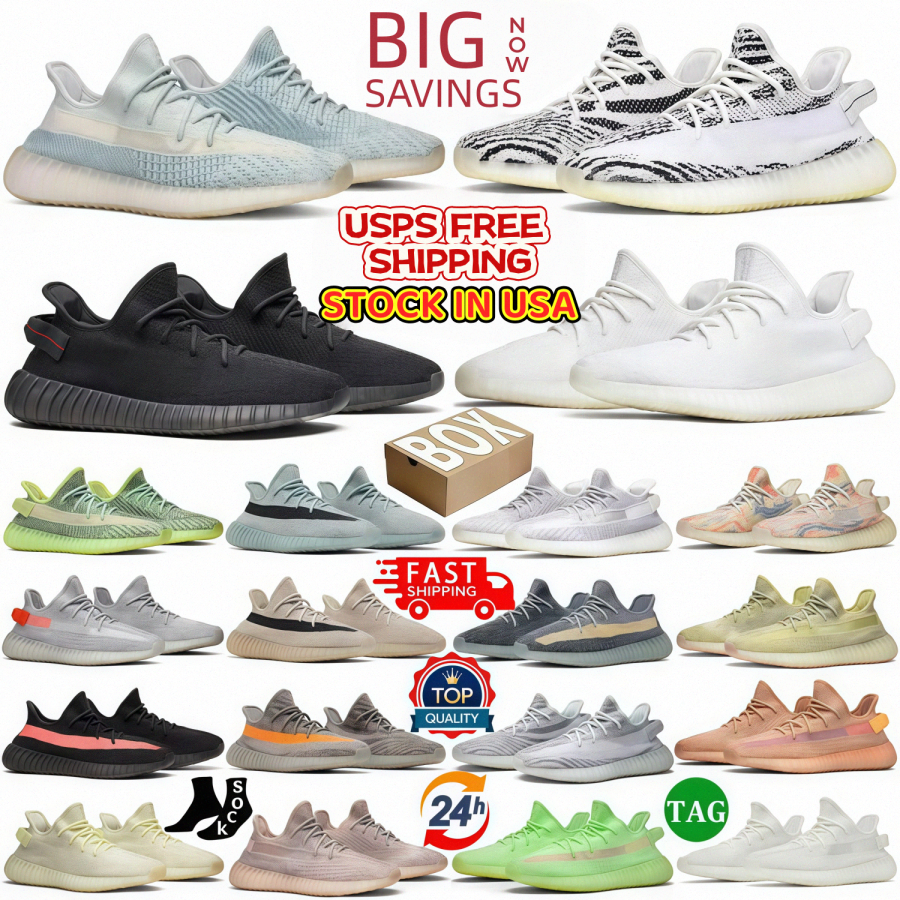 With Box Mesh Triple Casual Shoes Men Designer Shoes 350Boost V2 WomenRunning Shoes Slate Bone MX Grey Granite Flax Steel Grey Bone Onxy Blue Tint Chaussure Trainers