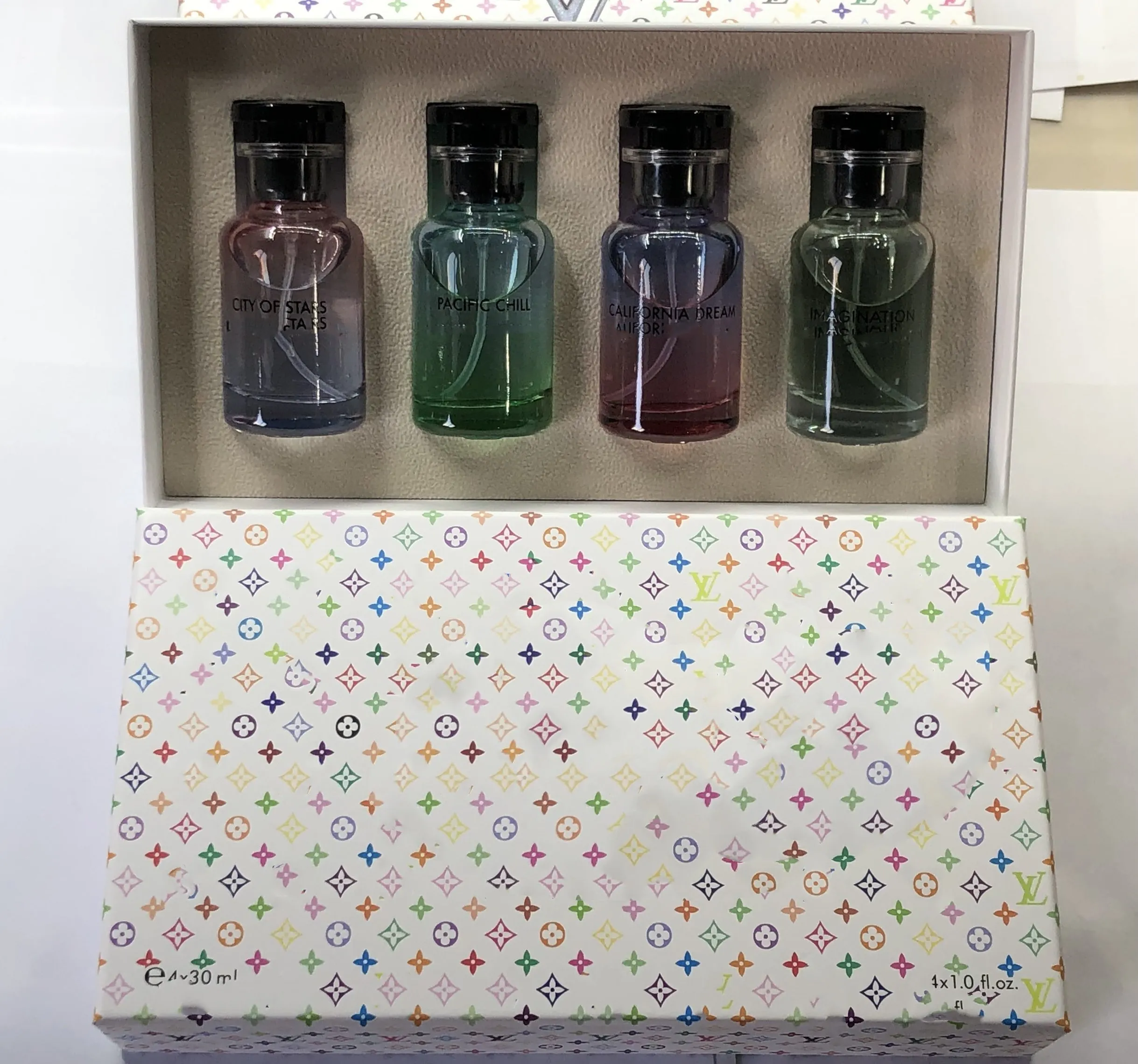 High Quality Perfume set 30ml 4pcs fragrances Gift Box Imagination City of Stars Pacific Chill LE JOUR SE Parfum spray Long lasting smell Brand Man Women Cologne Mist