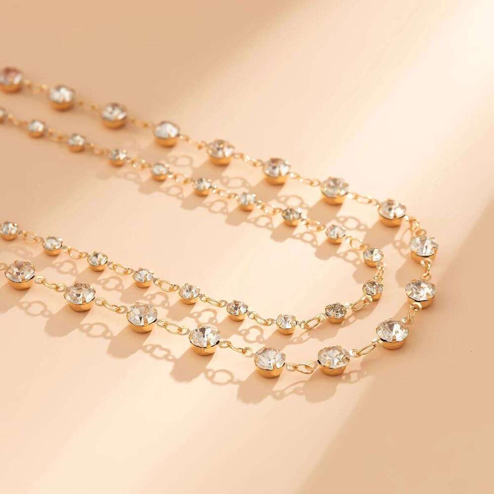 Salircon Exquisite Luxury Double Layer Rhinestone Belly Waist Chain Trend Shiny Sexy Summer Bikini For Women Body Jewelry X260209