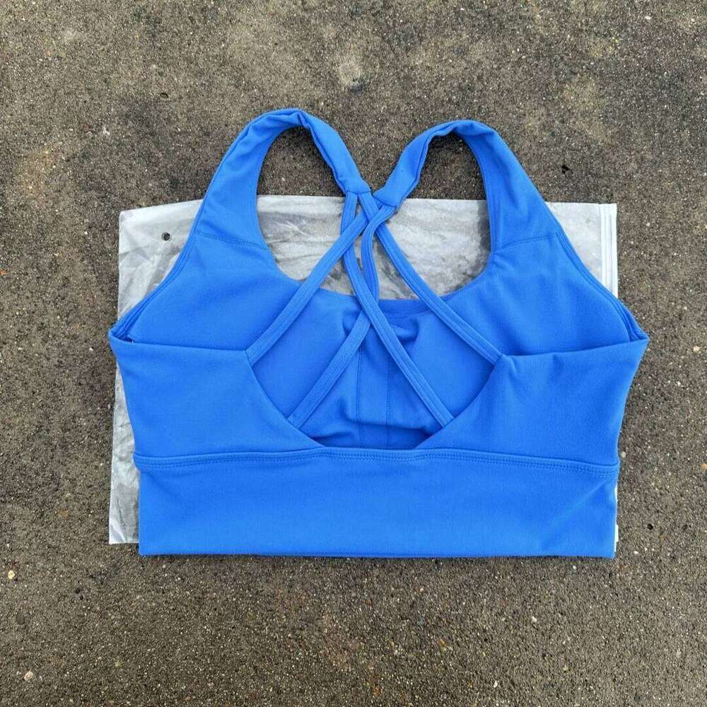 Solid Color Butter Cross Gym Yoga Underwear Women Hollow shoulder straps Fitness sport Bra Top Comprehensive Training pad 26Y0209