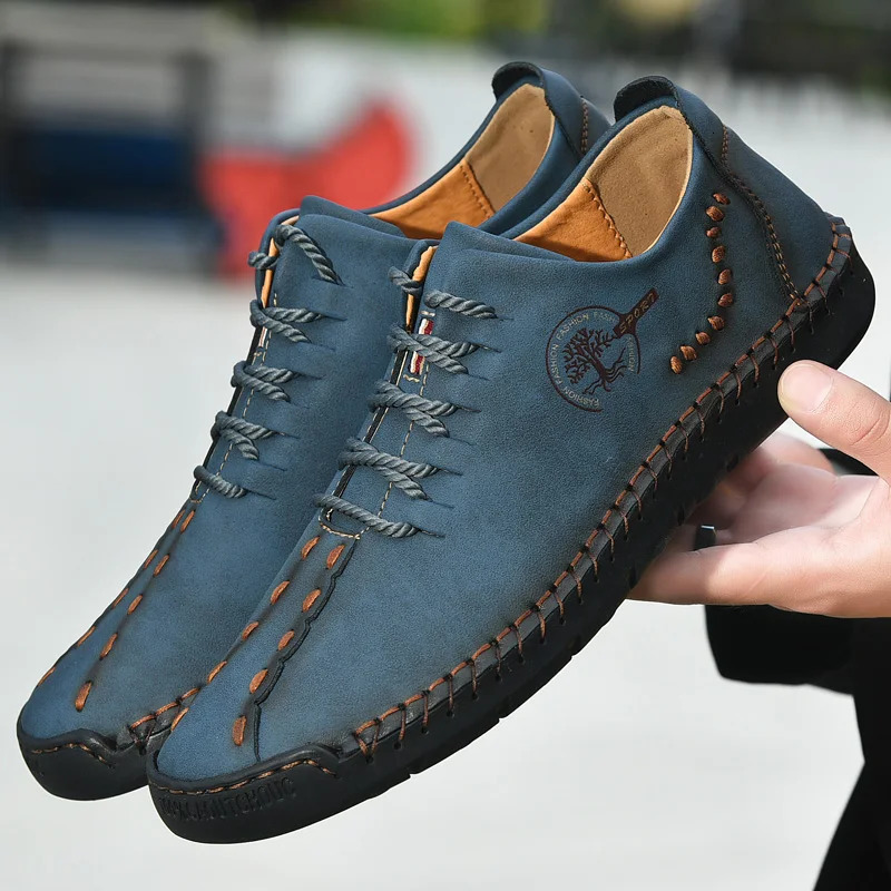 Handmade Leather Casual Men Shoes n Sneakers Man Comfortable Loafers Moccasins Driving Shoe 260126