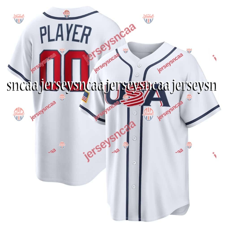 99 Aaron Judge Bobby Witt Jr. Personalized Custom 2026 USA Team Baseball Jersey Pete Crow-Armstrong Paul Skenes Harper Cal Raleigh Kyle Schwarber Tarik Skubal