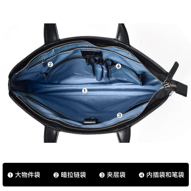 Luxury Shoulder Bags Totes Hobo Men S Commuting Inch Briefcase Business Bag Fashion Simple Top Layer Cowhide Large Capacity Handbag SENYY