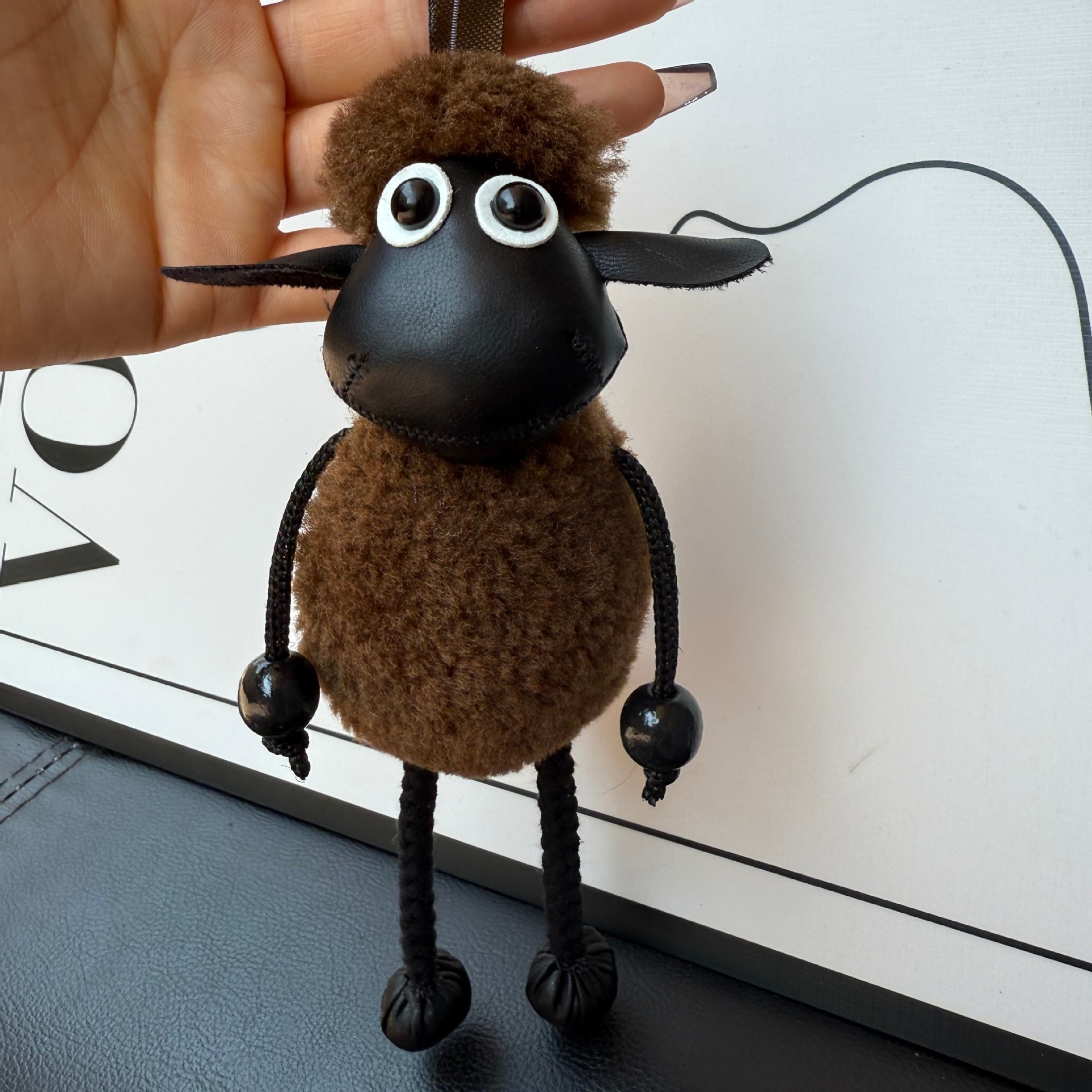 Retro Y2K Purse Accessory Wool The Sheep Car Keychain Pendant Backpack Plush Decoration Fur Sheep Bag Pendant Toy