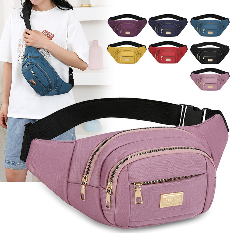 Waist Bag for Women Multifunctional Large Capacity Water-Resistant Running Outdoor Sports Phone Wallet Durable Oxford Cloth Cash Holder 241029