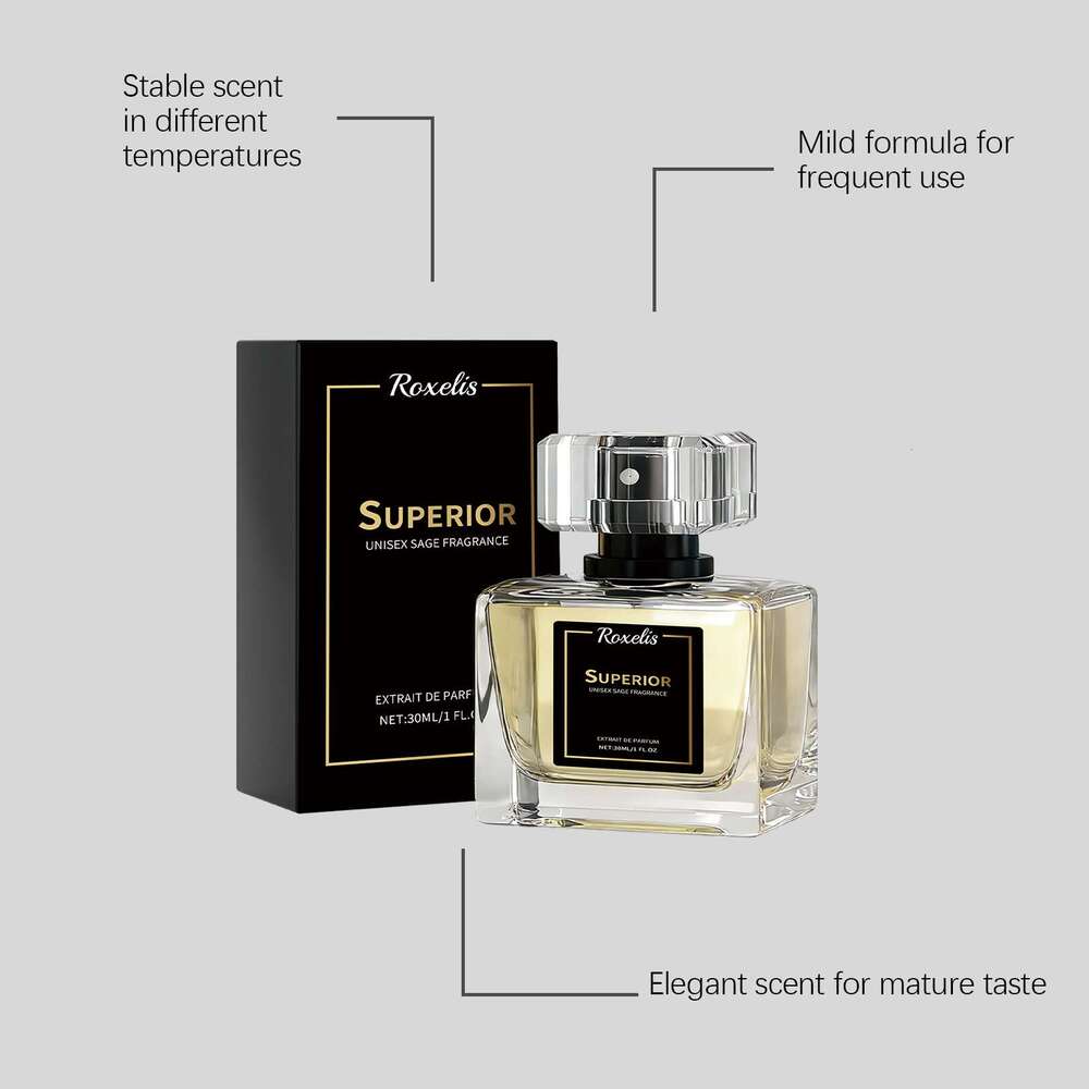 Roxelis Fragrant Sage Perfume - Natural, Gentle, Elegant, Long-lasting, Suitable for Daily Commuting and Dating