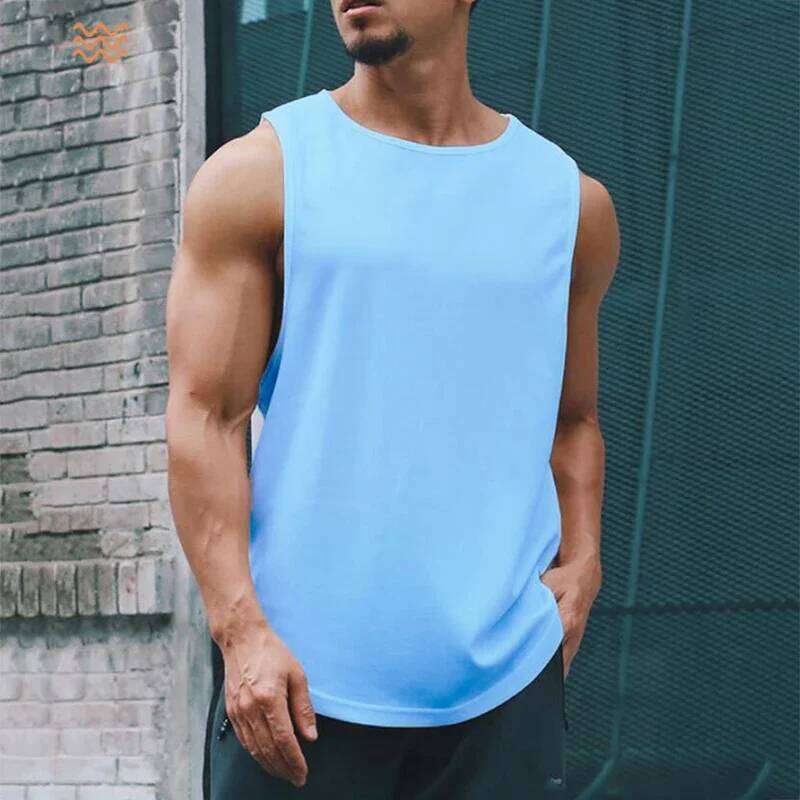 Summer Marathon Quick Dry Sports Tank Top Men's Gym Fitness Sleeveless T Shirt Running Training Basketball Loose Fit Vest 26Y0209
