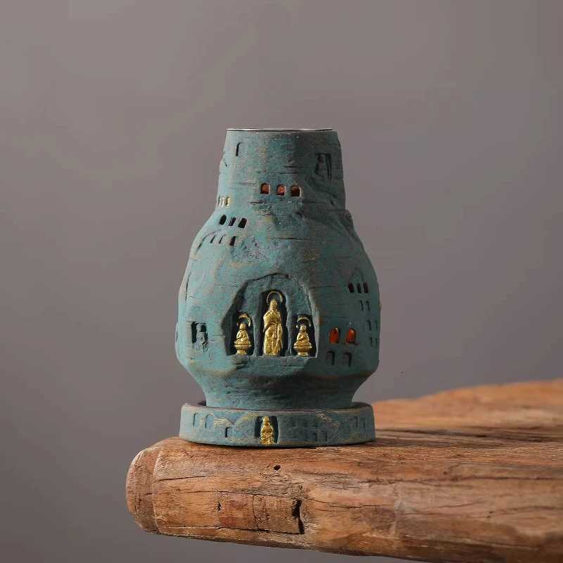 Ceramic Incense Burner Home Furnishings Bedroom Living Room Buddhist Temple Worship Decoration Dunhuang Cave Incense Burners C260209