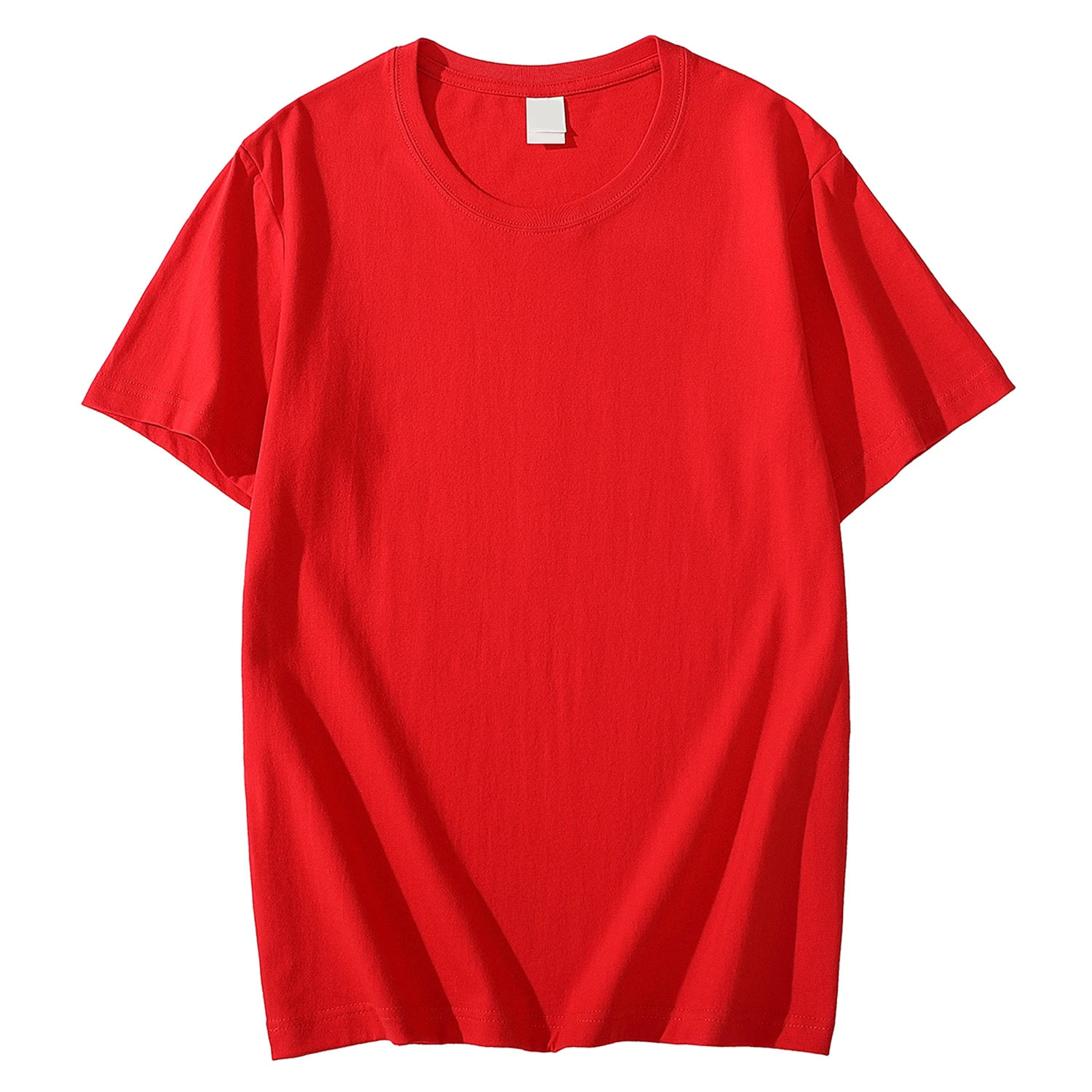 Solid Color T-shirt 8 Colors Short Sleeve MensWomens Heavy Pound 220g Cotton White Crewneck Loose Top S-4XL 260122