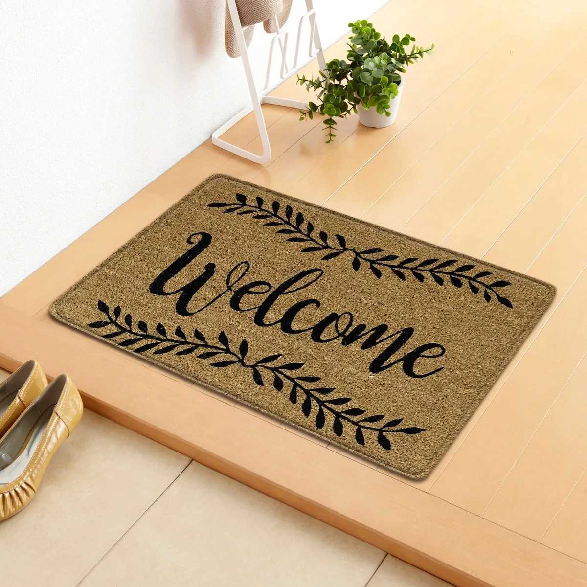 Claw Print Carpet Art Font Welcome Floor Mat Anti Slip Minimalist Design Living Room Bedroom Entrance Carpet Home Decoration S260207