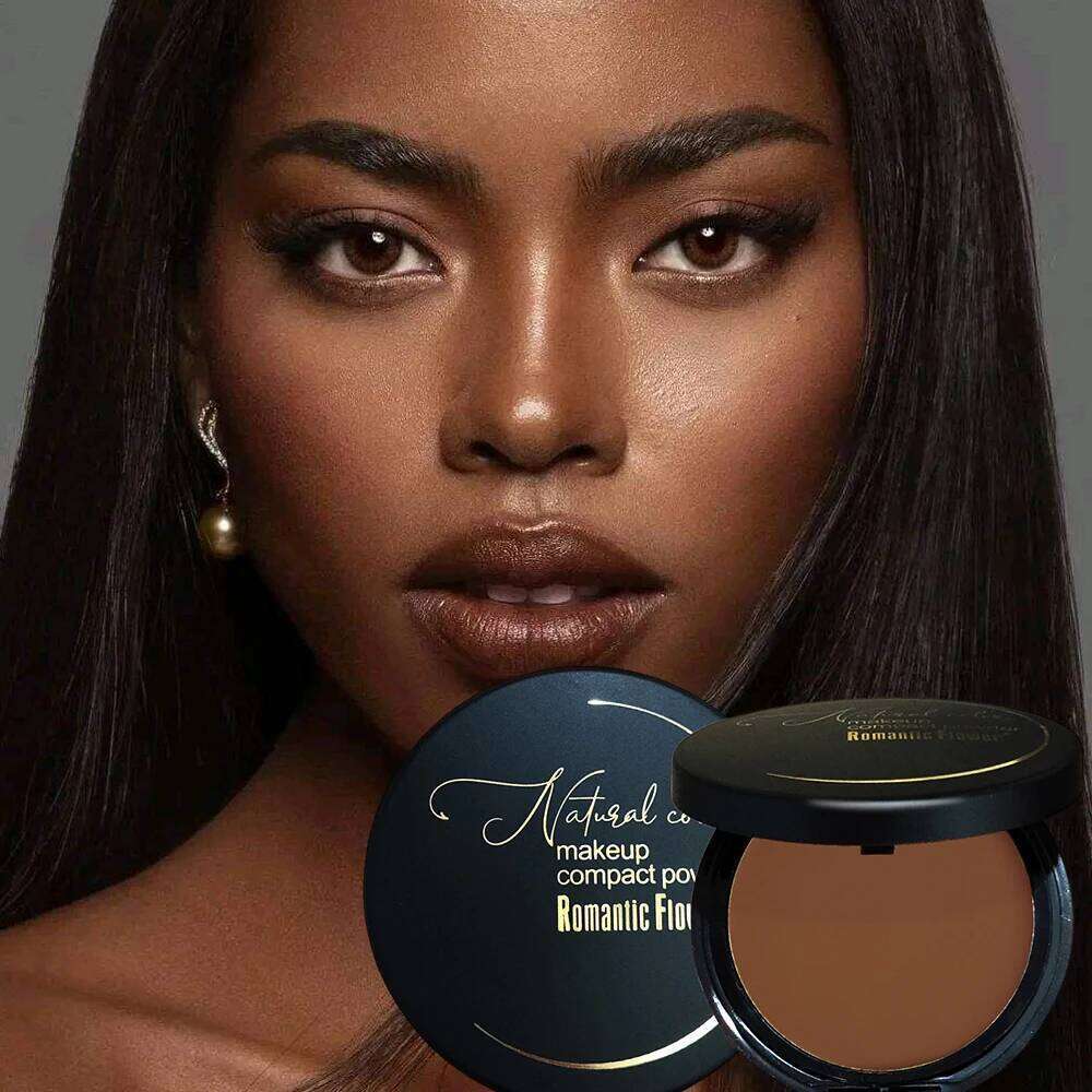 Dark Color 2-in-1 Setting Powder Palette Waterproof Full Coverage Contour Highlighter Women Makeup for All Skin Tones 26L0209