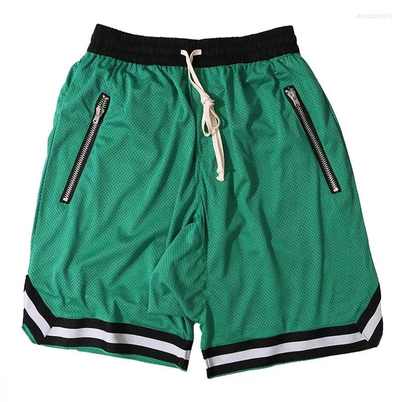Men's Shorts Basketball Zipper Pockets Outdoor Men Sporting Beaching Bottoms Soccer Traning Bodybuilding Breathable Gym Running
