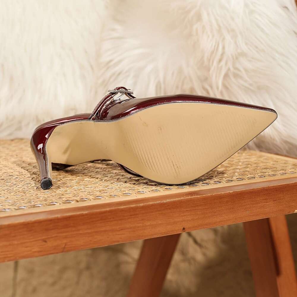Elegant Heels Elegant Stiletto Solid Color Pointed Dress Fashionable Party High Heels Women Shoes MOJIDASHU