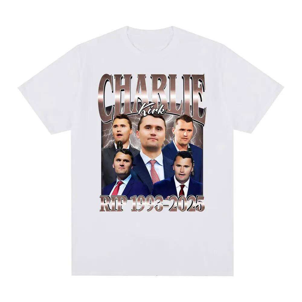 Comical Charlie Kirk RIP 1993-2025 Political Commemorative Retro Graphic Men and Women Summer Print 100% Pure Cotton T-shirt X260209 - view 3