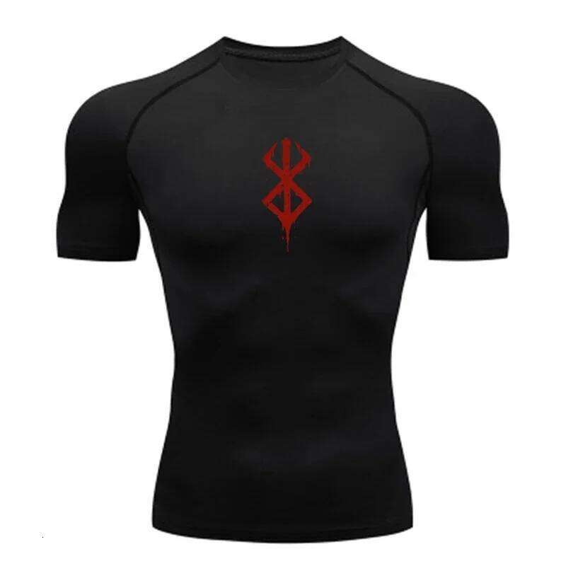Anime Men's Compression Shirt Fitness Sport Running Tight Gym TShirts Athletic Workout Quick Dry Tops Tee Summer 26Y0209