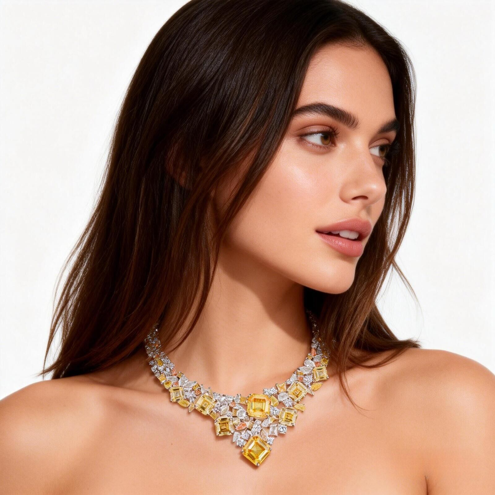 Necklace Stream Product: Galaxy Necklace, Gold-Plated Necklace, High-Quality Style, Elegant Women's Evening Dress Collarbone Necklace