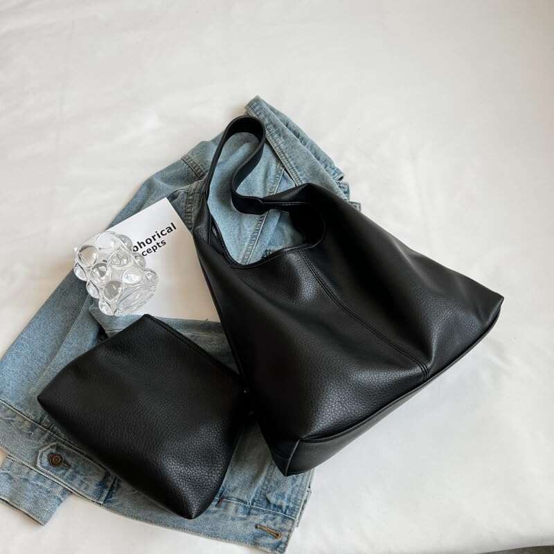 Hobo Bags For Women Slouchy Tote Bag Soft Casual PU Leather Shoulder Purses Pcs Work Everyday Handbags