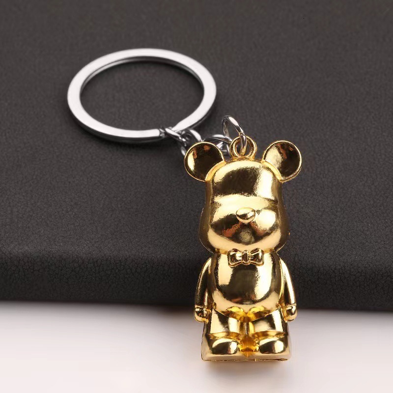 Retro Y2K Purse Accessory New Cute Cartoon Bear Keychain Bear Doll Pendant Personalized Car Keychain