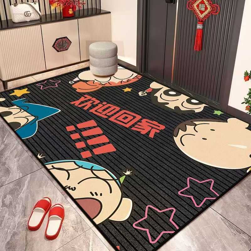 Crayon Shin-chan floor mat for entrance home doorway cartoon carpet dust-removing dirt-resistant mat S260207