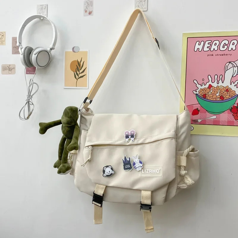 Nylon Handbags Shoulder Bag Large Capacity Crossbody Bags For Teenager Messenger Student School 260208