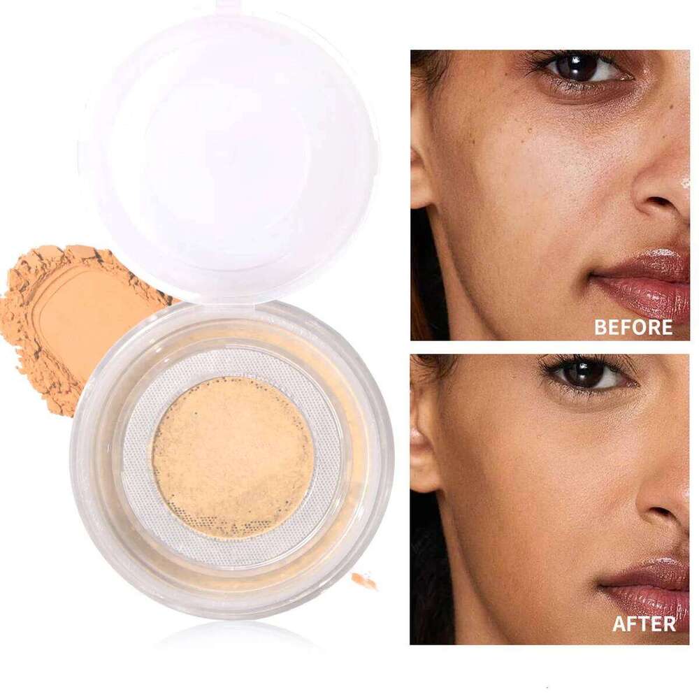 Heart-Shaped Compact Loose Setting Powder, Extra Fluffy, Long-Lasting, Natural Finish for All Skin 26L0209