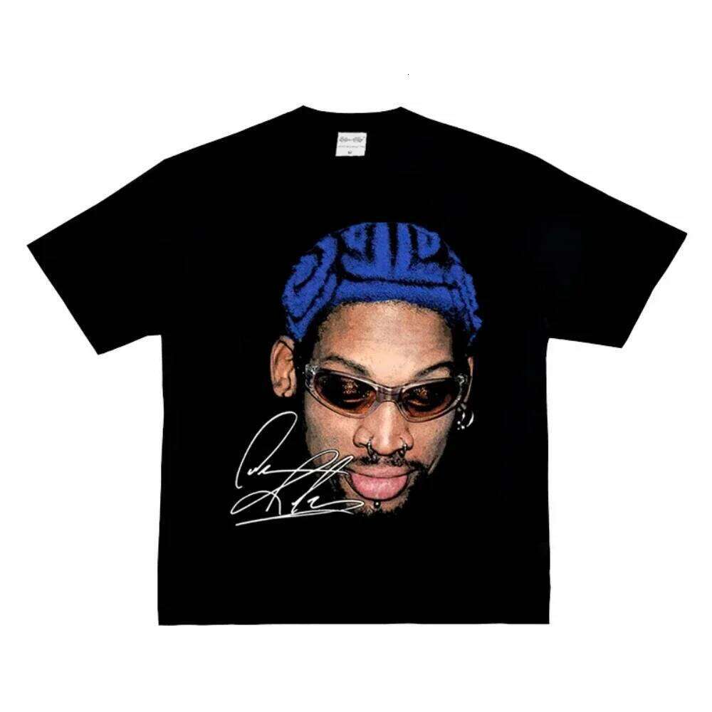 Fashion Men Women T-shirt Rodman American Big Head Crew Neck Short Sleeve Cotton T-Shirt Street Wear Tops Clothing X260209