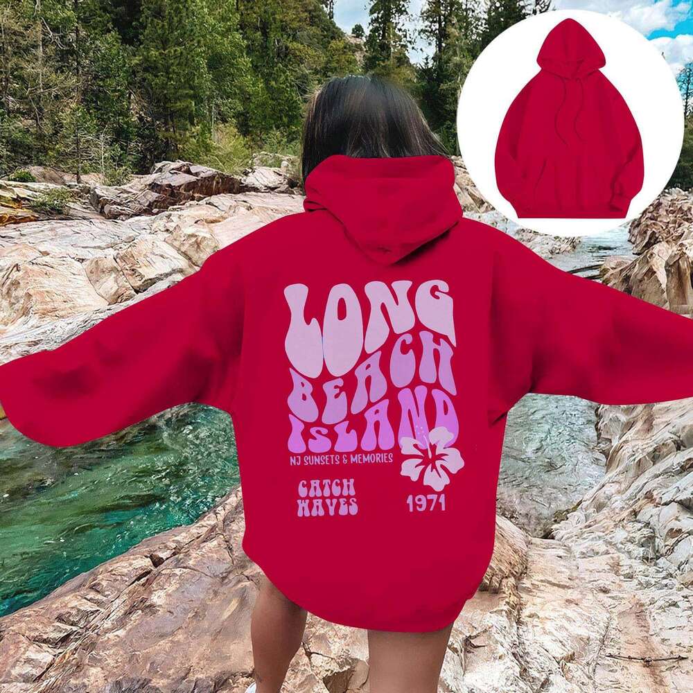 Hoodie Solid Color Letter Print Long Sleeve Street Style Women's Sweatshirt Milk Silk Polyester Fabric Long Sleeve Hip Hop Sweatshirt Womans Hood