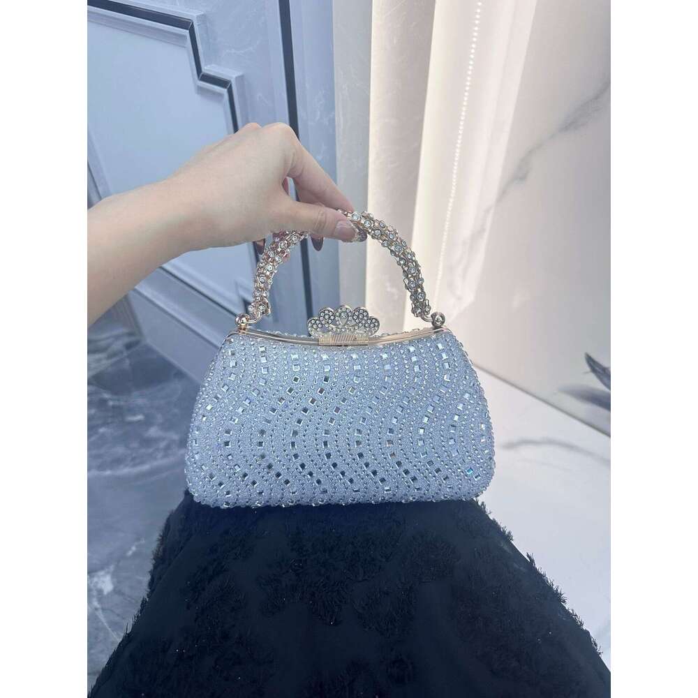 New High End Socialite Evening Women S Light Luxury Diamond Studded Bag Fashionable Versatile Handbag