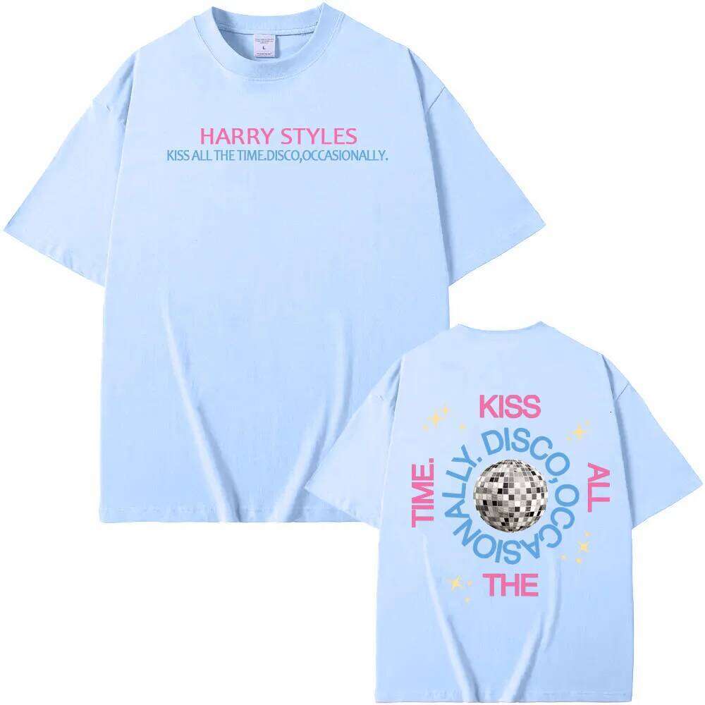 new Print Tee album Kiss All The Time High Quality TEE Summer Harajuku 100%cotton Casual Round Neck Tees X260209