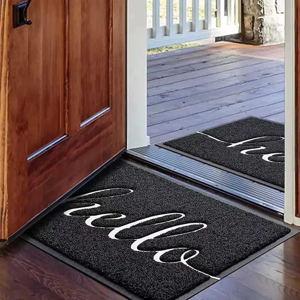 Front Door Mat for Home Entrance Non-Slip Absorbent Floor Mats Low-Profile Washable Doormat for Entryway Garage Patio S260207