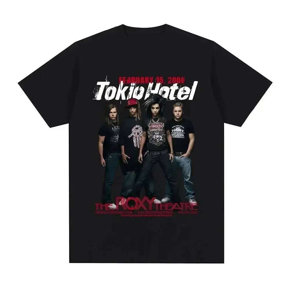 Tokio Hotel Kaulitz Print Tshirt Cotton T-shirt Trend Short Sleeve Tee Men Women Hip Hop Streetwear T Shirt Clothes X260209