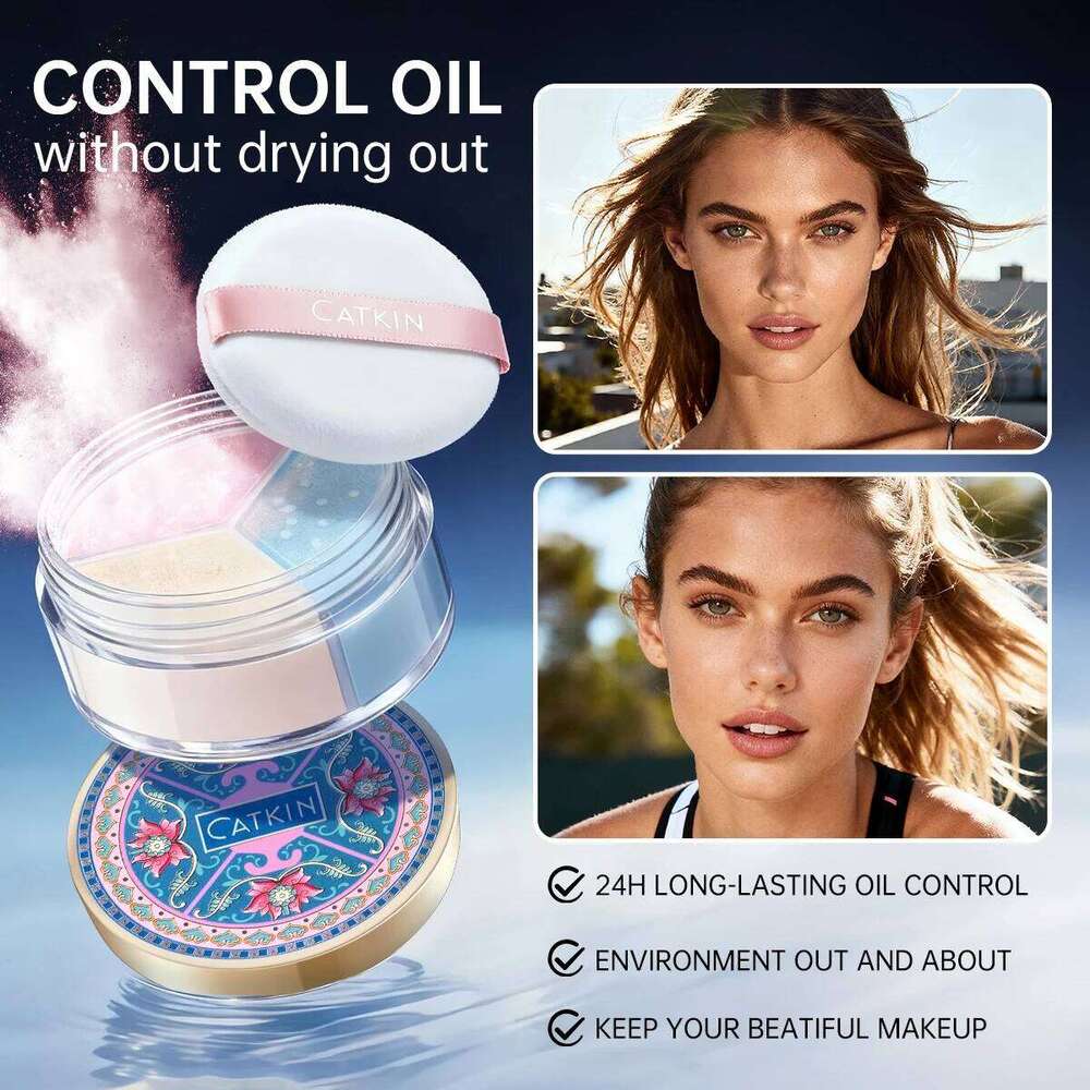 CATKIN Makeup Loose Setting Powder, Oil Control Poreless Face Powder Suitable for All Skin Tones maintain matte and natural 26L0209