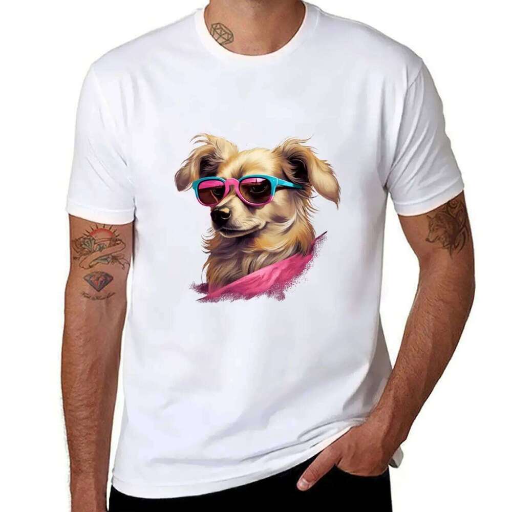 prints shirt with 100 cotton t graphic for man Chihuahua shirts percent T-Shirt Pink In tees X260209
