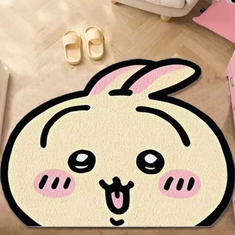 Cute Usagi entrance mat for home use non-slip silk loop carpet mat can be cut to size S260207
