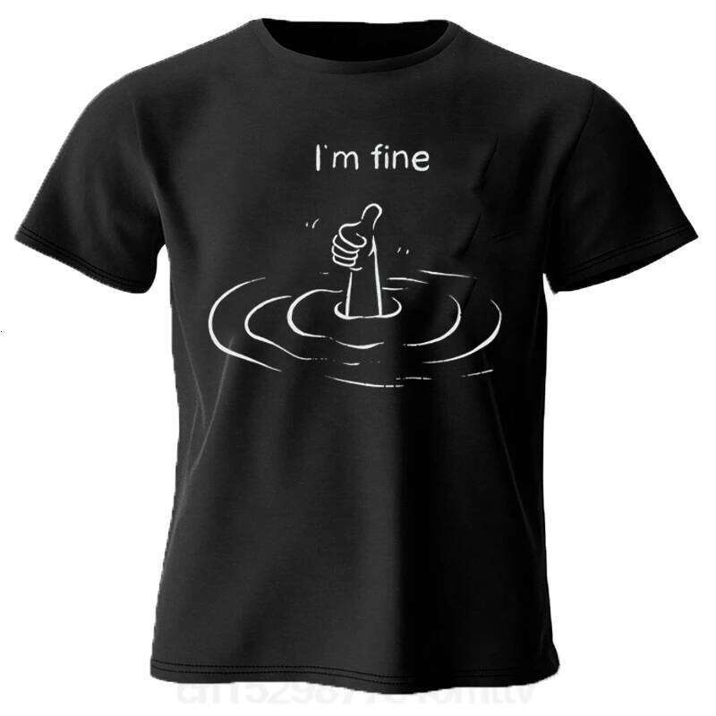 T'm Fine Print T-Shirt 100% Cotton Summer Tees For Men Women Oversize Casual Tops X260209