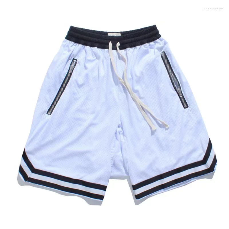 Men's Shorts Basketball Zipper Pockets Outdoor Men Sporting Beaching Bottoms Soccer Traning Bodybuilding Breathable Gym Running
