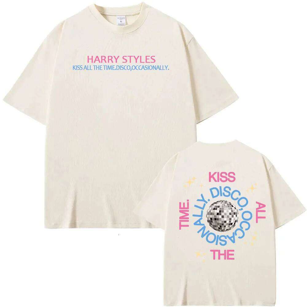 new Print Tee album Kiss All The Time High Quality TEE Summer Harajuku 100%cotton Casual Round Neck Tees X260209