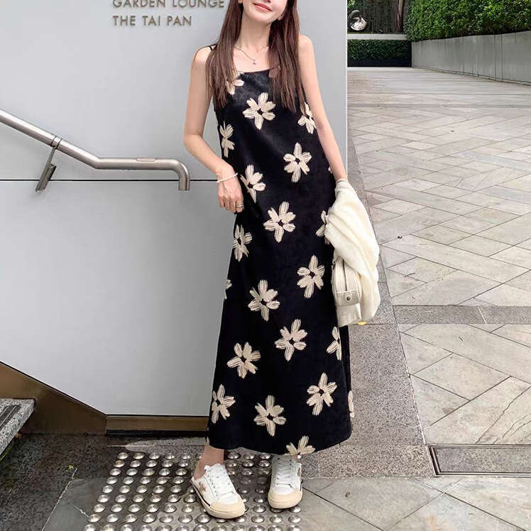 Floral Print Holiday Sle Women's Svel Strapl Dr A-Line Skirt French Sle Materni Dr Summer New Arrival