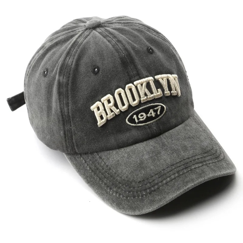 Retro brooklyn Letter Embroidery Baseball Caps Spring Summer Men Women Cotton Adjustable Casual Hat Hip Hop Streetwear Sun Hats 260204