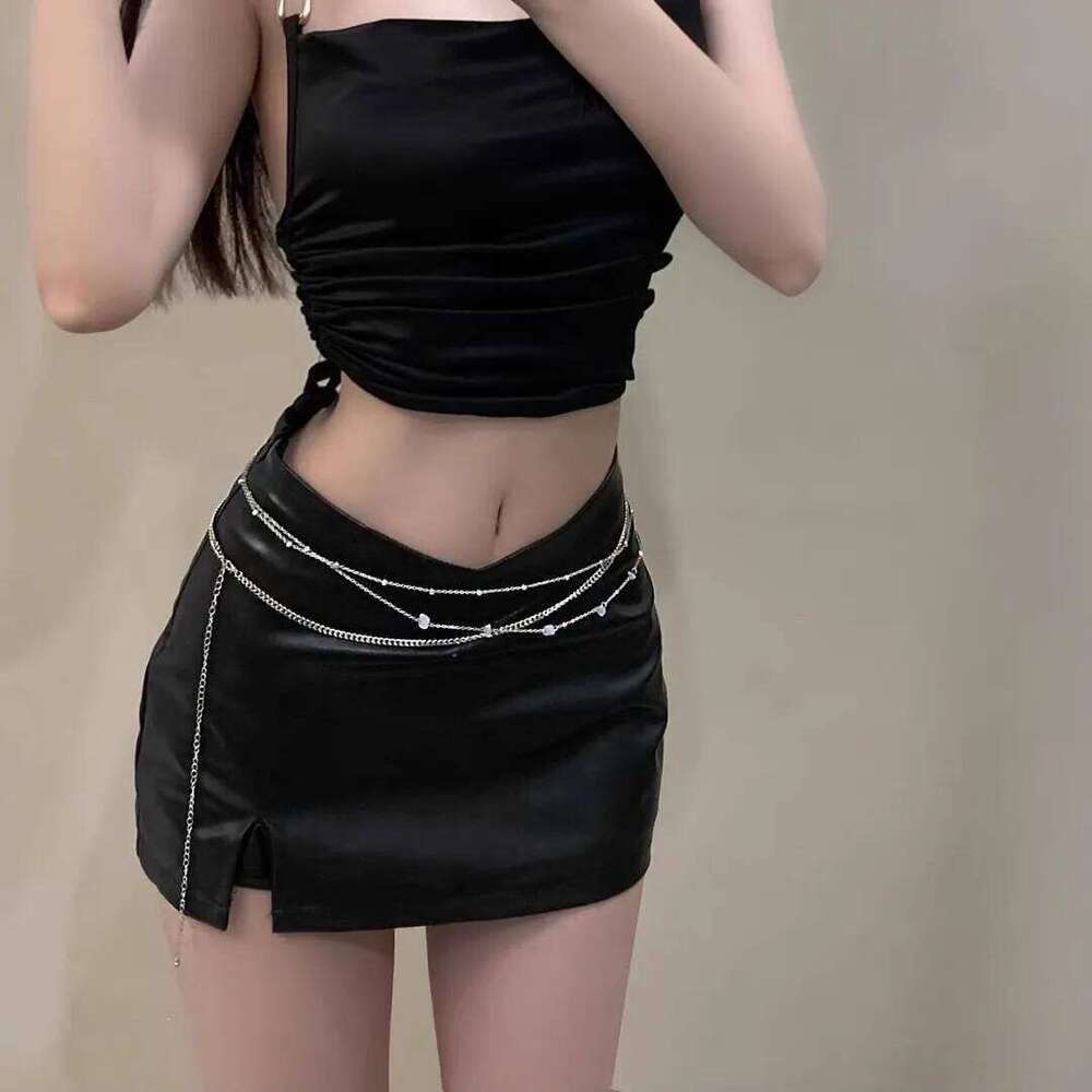 Y2K Glitter Waist Sexy Multi Layer Belly Belt For Women Star Tassel Design Summer Beach Bikini Body Jewelry Chain X260209