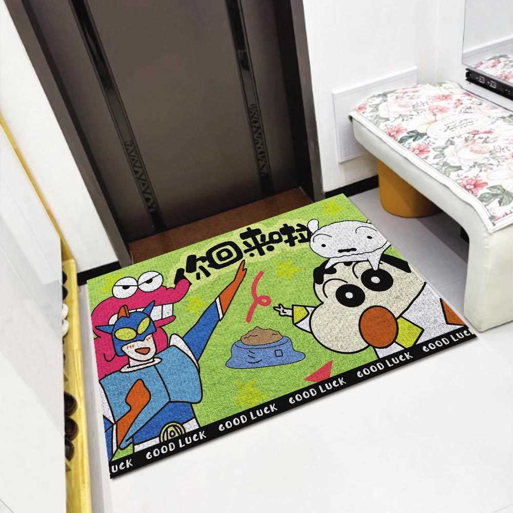 Crayon Shin-chan entrance door mat dirt-resistant foyer mat velvet easy to cut and maintain non-slip entry mat S260207