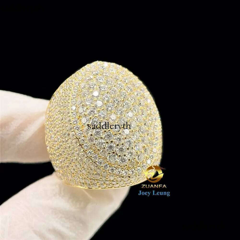New Style Sier Hip Hop Jewelry VVS Moissanite Dia Iced Out Custom Men Rings 8c
