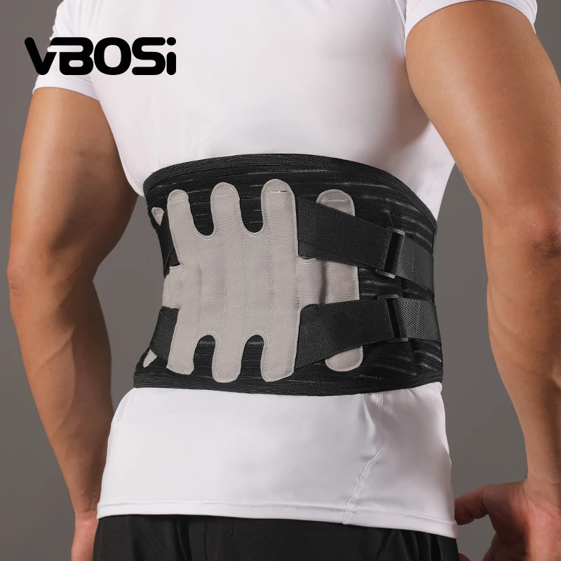 VBOSi Adjustable Breathable Waist Support Lower Back Brace for Men And Women with Metal Stabilizers 260202