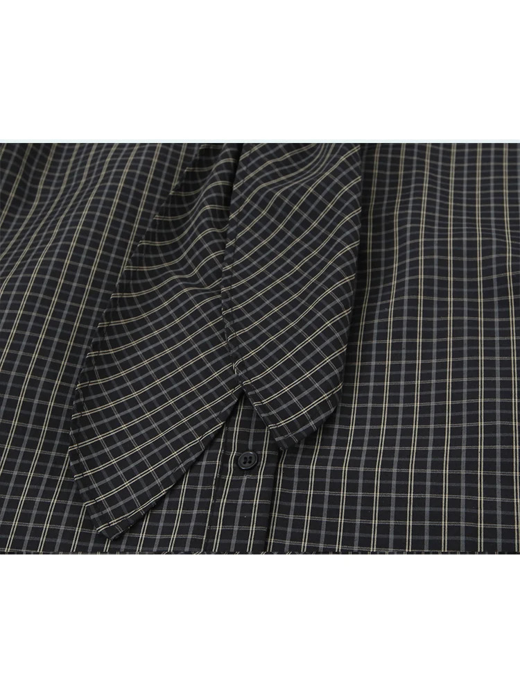 Women Vintage Oversized Shirt Long Sleeve Plaid Button Down Blouse 2026 Spring Autumn Scarf Collar Fashion Shirt Casual Style 260122