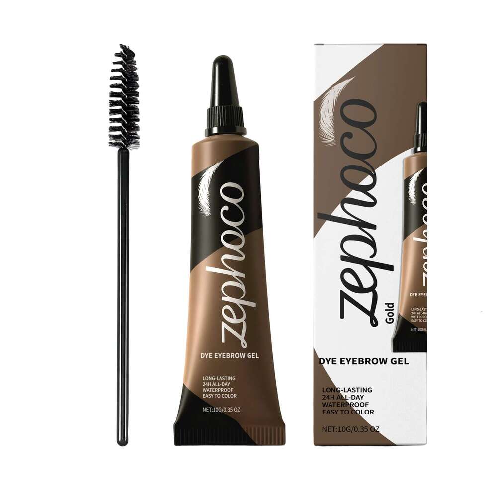zephoco Anti-Fade Eyebrow Tint gold Velvety matte finish, long-lasting, natural wild brows with distinct, three-dimensional definition