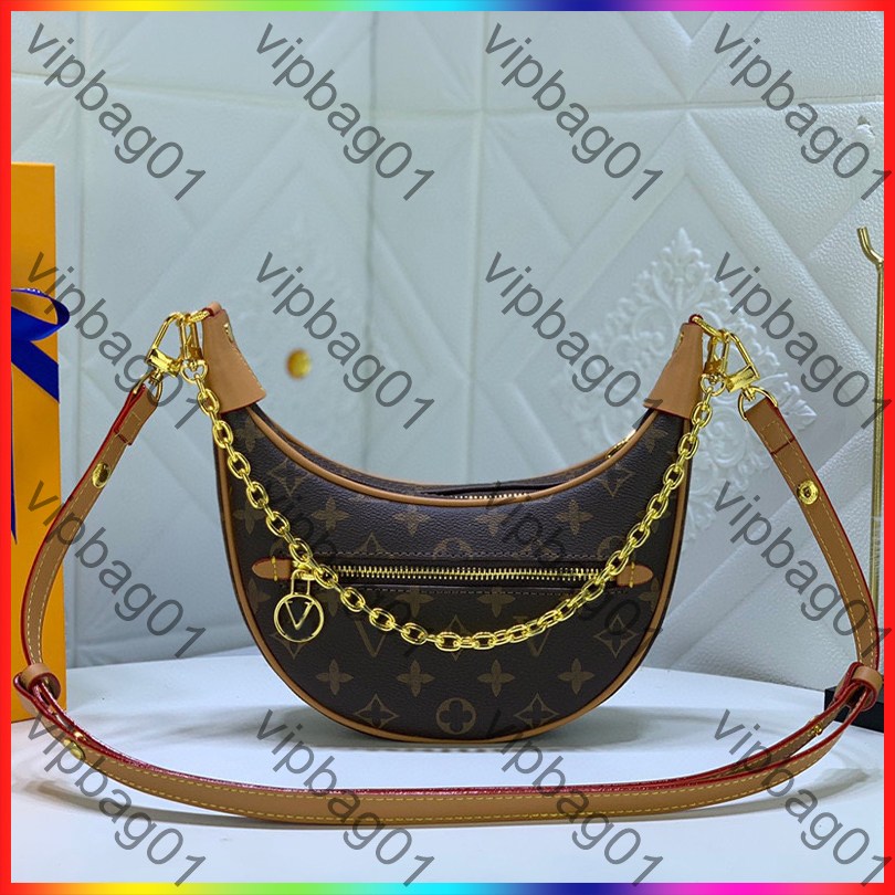 5A Designer Bag Loop Croissant bag shoulder 2026 designer Purse Cosmetic half-moon baguette underarm Old Flower Handbag crossbody bag Embossed Letters Woman Wallet