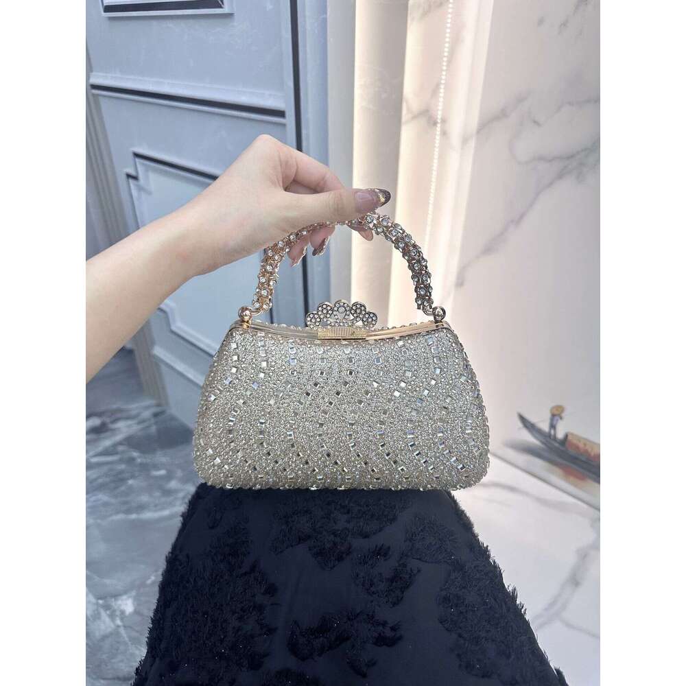New High End Socialite Evening Women S Light Luxury Diamond Studded Bag Fashionable Versatile Handbag