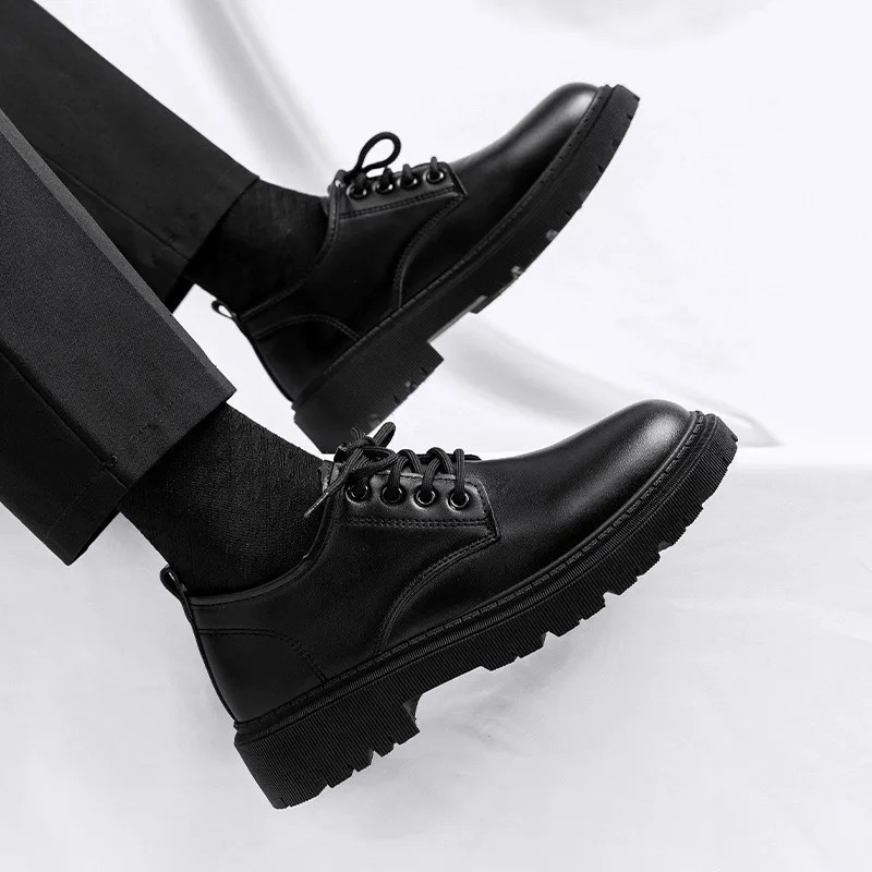 Autumn Formal Leather Shoes Men Business Spring Casual Fashion Sports Social Elegance Trendy Flat Zapatos 260126